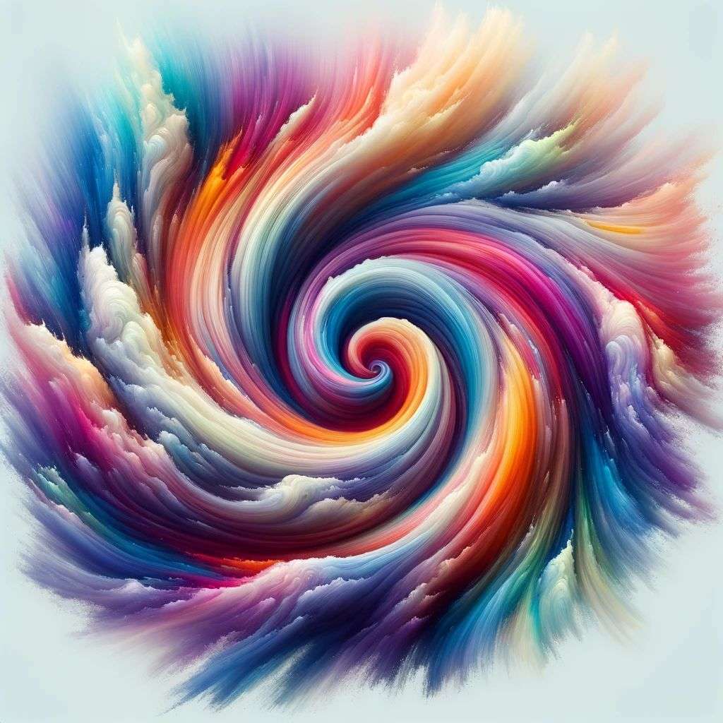 a representation of anxiety, digital art made from colorful gradients, airbrush